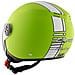 Moto Casco Jet Doppia Visiera Parasole Omologato Verde Opaco Grafica Bianca L - Foto miniatura 4