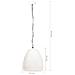 Lampada A Sospensione Industriale 25 W Bianca Rotonda 42 Cm E27 - Foto miniatura 8