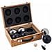 Set Di Bocce Verniciate A Polvere In Una Scatola Di Legno - Foto miniatura 2