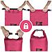Borsa Zaino Impermeabile 20l, Dry Bag Mare 20 Litri, Sacca Impermeabile Con Tracolla Regolabile, Zaino Waterproof Per Barca Pesca Rafting Spiaggia Sport Acquatici (rosa)  - Foto miniatura 5