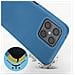 Cover Per Honor X8 4g In Silicone Semi-rigido Soft-touch Azzurra - Foto miniatura 5