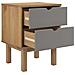 Comodino OTTA Marrone e Grigio 45x39x57 cm in Legno di Pino - Foto miniatura 3