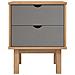 Comodino OTTA Marrone e Grigio 45x39x57 cm in Legno di Pino - Foto miniatura 4
