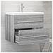 Mobile Lavabo Grigio Sonoma 60x38,5x48 Cm In Legno Multistrato - Foto miniatura 3