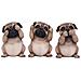 Nemesis Now - I Tre Carlini Saggi - Figurine Decorative Per Cani 8.5cm - Foto miniatura 1