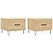 Tavolini Salotto 2pz Rovere Sonoma 50x50x40cm Legno Multistrato - Foto miniatura 2