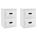 Comodini A Parete 2 Pz Bianco Lucido 41,5x36x53 Cm - Foto miniatura 2