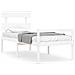 Letto per Anziani con Testiera Bianco Single in Legno Massello - Foto miniatura 1