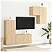 Mobili Tv A Muro 4pz Rovere Sonoma In Legno Multistrato - Foto miniatura 3