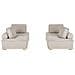 Set Da Salotto Modulare 4 Posti Tibro Tessuto Beige Chiaro - Foto miniatura 2
