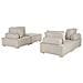 Set Da Salotto Modulare 4 Posti Tibro Tessuto Beige Chiaro - Foto miniatura 3