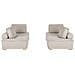 Set Da Salotto Modulare 4 Posti Tibro Tessuto Beige Chiaro - Foto miniatura 9