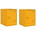 Comodini 2 pz Giallo Senape 34,5x39x44 cm in Acciaio - Foto miniatura 1