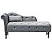 Chaise Longue Versione Sinistra Ivry Velluto Grigio - Foto miniatura 2