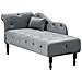 Chaise Longue Versione Sinistra Ivry Velluto Grigio - Foto miniatura 3
