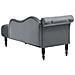 Chaise Longue Versione Sinistra Ivry Velluto Grigio - Foto miniatura 4