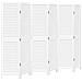 Divisorio Ambienti 6pannelli Bianco Legno Massello Di Paulownia - Foto miniatura 1