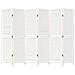Divisorio Ambienti 6pannelli Bianco Legno Massello Di Paulownia - Foto miniatura 8