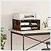 Supporto Stampante Rovere Fumo 49x40x22,5 Cm Legno Multistrato - Foto miniatura 3