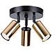 Lampada Da Soffitto Winx 3p Nero /oro Sl. 1385 - Moderno Lampade Da Soffitto Oro Nero 20x19.5x19.5 Cm - Foto miniatura 1