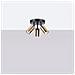 Lampada Da Soffitto Winx 3p Nero /oro Sl. 1385 - Moderno Lampade Da Soffitto Oro Nero 20x19.5x19.5 Cm - Foto miniatura 2