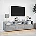 Mobile TV a Parete con LED Grigio Cemento 180x31x45 cm - Foto miniatura 2