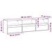 Mobile TV a Parete con LED Grigio Cemento 180x31x45 cm - Foto miniatura 6
