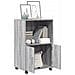 Mobiletto Con Ruote Grigio Sonoma 55x40x91cm In Truciolato - Foto miniatura 3