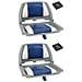 Set Sedile Per Barca Pieghevole 4pz Con Cuscino Blu-bianco - Foto miniatura 1