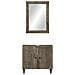 Set Mobili Da Bagno 2pz In Legno Massello Di Mango - Foto miniatura 2