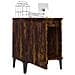 Comodino Con Gambe In Metallo Rovere Fumo 40x30x50 Cm - Foto miniatura 3
