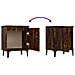 Comodino Con Gambe In Metallo Rovere Fumo 40x30x50 Cm - Foto miniatura 4