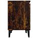 Comodino Con Gambe In Metallo Rovere Fumo 40x30x50 Cm - Foto miniatura 6
