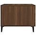 Tavolini Salotto Gambe In Metallo 2pz Rovere Marrone 50x50x40cm - Foto miniatura 7