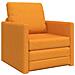 Divano Letto 2-in-1 Giallo Scuro 74x77x81 cm Tessuto - Foto miniatura 1