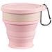 Bicchiere D'acqua Pieghevole 220ml Bicchiere Con Cannuccia Portatile Pink - Foto miniatura 1