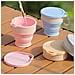 Bicchiere D'acqua Pieghevole 220ml Bicchiere Con Cannuccia Portatile Pink - Foto miniatura 4