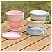 Bicchiere D'acqua Pieghevole 220ml Bicchiere Con Cannuccia Portatile Pink - Foto miniatura 5