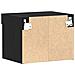 Armadi a muro  con luci LED 2 pezzi Rovere Nero 40x30x30 cm - Foto miniatura 4