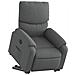 Poltrona Alzapersona Reclinabile Elettrica Grigio Scuro Tessuto - Foto miniatura 3