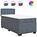 Giroletto a Molle con Materasso Grigio Scuro 90x190 cm Velluto - Foto miniatura 1