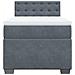 Giroletto a Molle con Materasso Grigio Scuro 90x190 cm Velluto - Foto miniatura 6