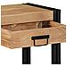 vitaXL Tavolino Consolle Nero 90x33x75 cm Legno massello di acacia e Metallo - Foto miniatura 9