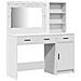 Set di 2 pezzi di toeletta  con LED in legno ingegnerizzato bianco - Foto miniatura 1