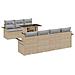 Set Divano da Giardino con cuscino 8 pcs Beige Poly Rattan - Foto miniatura 1
