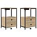 Comò con stazione di ricarica con cassetto 2 pcs rovere sonoma - Foto miniatura 1