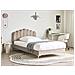 Letto Velluto Sauvian 120 X 200 Cm Tortora - Foto miniatura 1