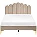 Letto Velluto Sauvian 120 X 200 Cm Tortora - Foto miniatura 4