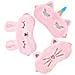 Set Di 3 Mascherine Per Dormire In Peluche - Design Coniglio, Unicorno E Gatto Per Uso Domestico Pink - Foto miniatura 3