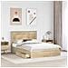 Letto con Contenitore con testiera Rovere Sonoma 140 x 190 cm - Foto miniatura 3